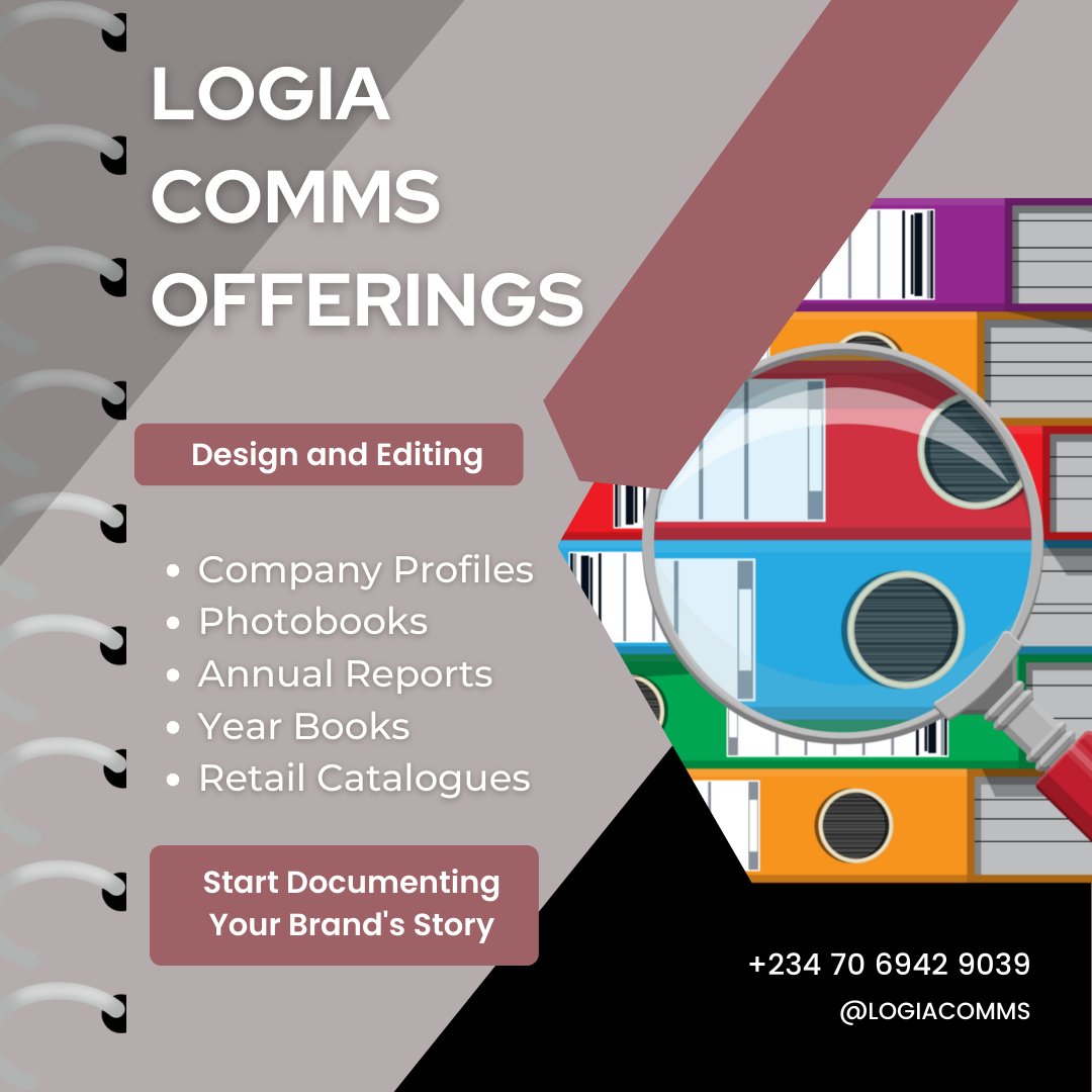 LogiaComms's tweet photo. No matter what type of business you have reports are essential to documenting progress. End the year in style with a professional document.

#abujaonlinestore #zariabusinesshub #abujabusinesswoman #kaduna #abujavendorshub #zariabusinessentreprenure #abujabrand #Kadunabusiness https://t.co/UMGiEG5J1f