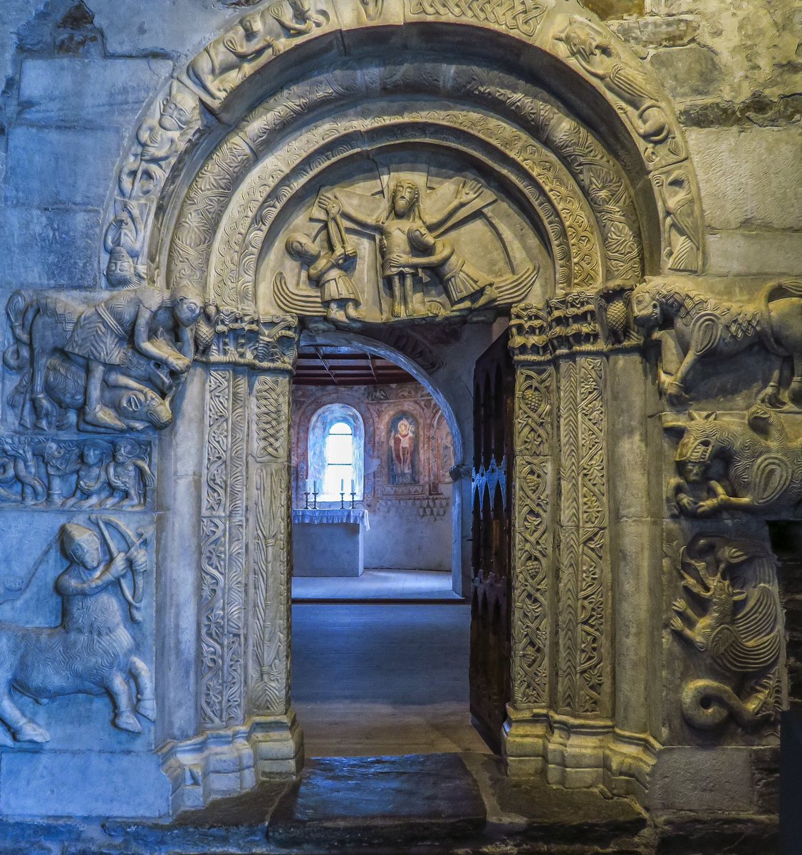 #Romanesque portal at Schloss Tirol which towers above Merano in the Italian #Dolomites. #AdoorableThursday