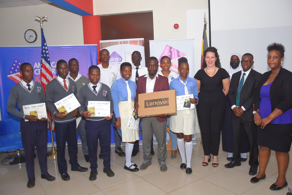 AirQoProject's tweet photo. With pleasure, we introduce to you the winners of the #StemDataChallenge &amp; #EssayCompetitions. 
We received 91 data submissions and 45 essays from 5 participating schools in Makindye Division. Kibuli S.S won in the data challenge while Cornerstone High School the essay challenge! https://t.co/WSx6XuHgVM