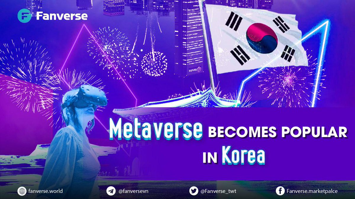 #South_Korea plans to "cultivate" at least 220 #metaverse_companies with sales of more than 4.2 million USD and set up a #Metaverse_academy this year to train 40,000 domestic professionals to 2026.

Korea is ranked 12th in the world in terms of market share in the Metaverse field