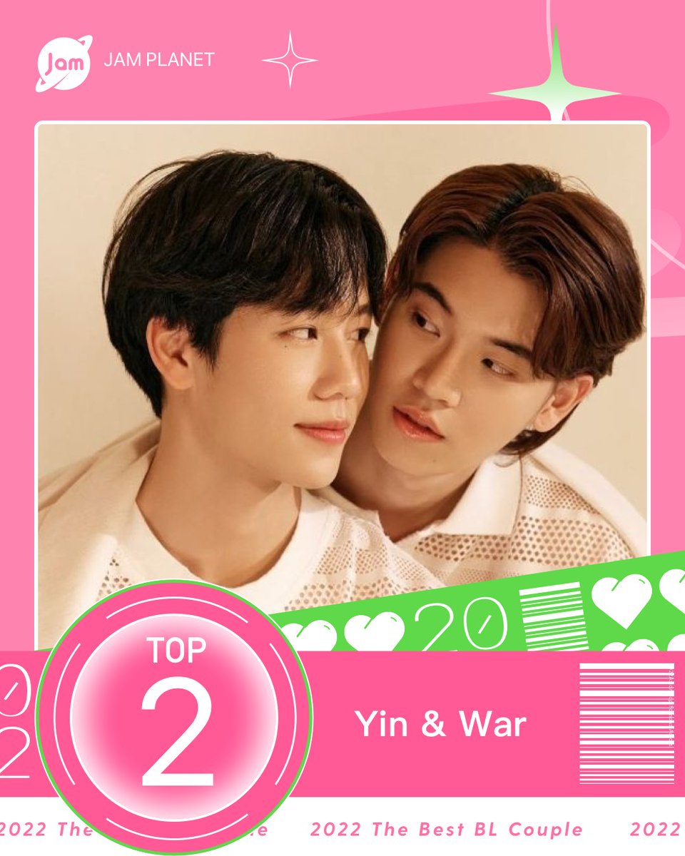 JAM__PLANET's tweet photo. Congratulations to Yin&amp;War for winning the second
place of 2022 The Best BL Couple. 
Thanks for all fans' effort！🥰
#YinWar #yinyin_anw​ #warwanarat https://t.co/6k4kqQ7bSB