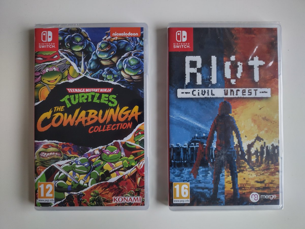 Gadm1n's tweet photo. Teenage Mutant Ninja Turtles: The Cowabunga Collection saapui vihdoinkin! 💪🍕🐢🐢🐢🐢
#Turtles #CowabungaCollection #RiotCivilUnrest #NintendoSwitch #Pelit https://t.co/P6FTykSLq6