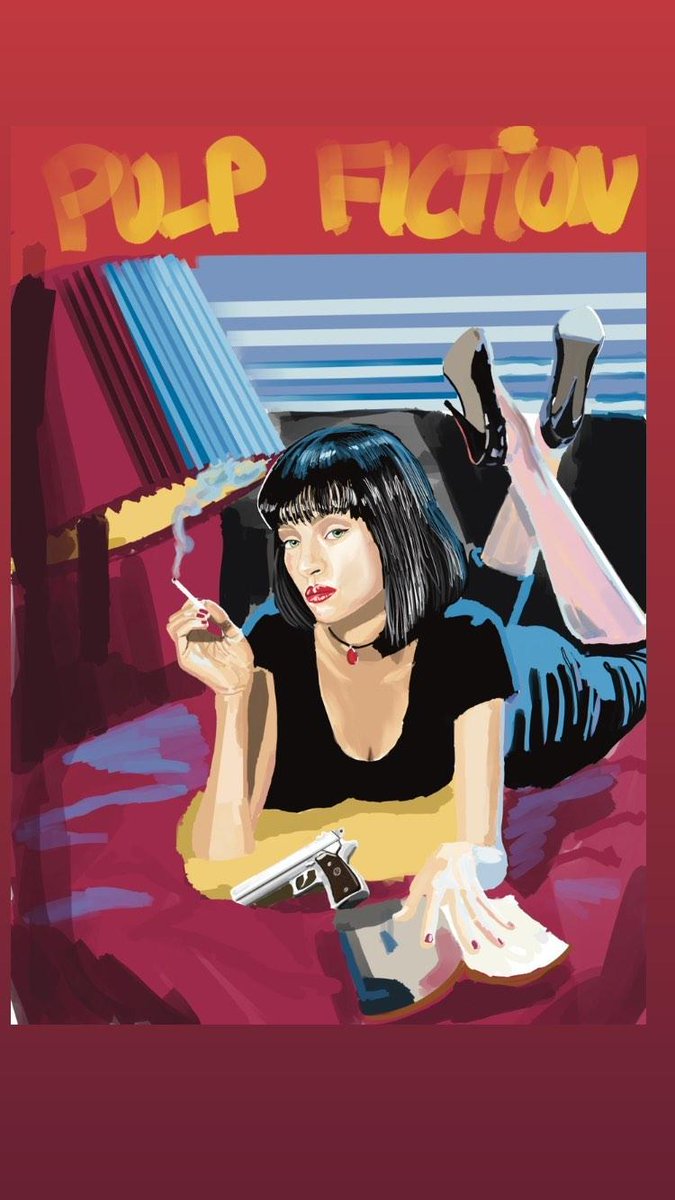 Piikofr's tweet photo. Procreate draw of Pulp fiction 
#procreate #art #nft #pulpfiction #paint https://t.co/QD8ywCMKLz