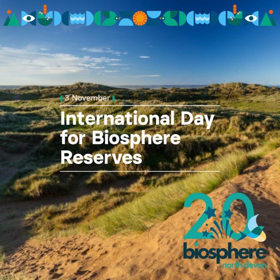 It’s International Biosphere Day and also the <a href="/NDevonBiosphere/">North Devon Biosphere</a> 20th Anniversary! We are proud to be at the heart of the first UK Biosphere showcasing how to live, work and play sustainably #InternationalBiosphereDay