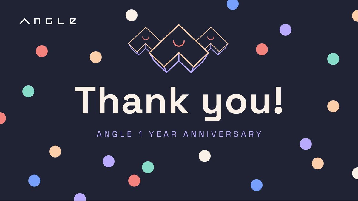 🎂Today is the 1st anniversary of agEUR on Ethereum mainnet!

Let’s go over some big achievements for agEUR and #Angle!🧵

🇪🇺 In 1 year, agEUR:

📐became the most traded € stablecoin on DEXes with >€6.5bn volume
📐got integrated among a wide range of DeFi projects in >10 chains