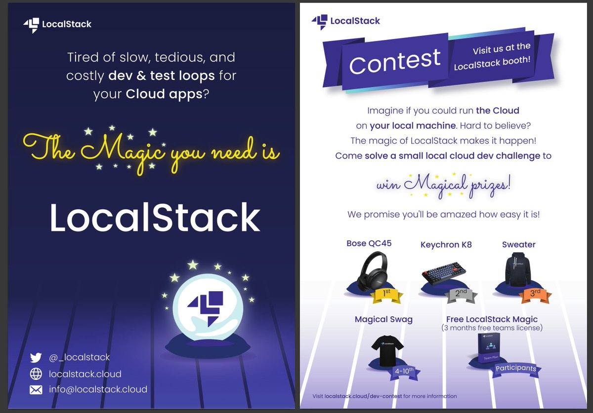 localstack's tweet photo. Want to become a Certified Local Cloud Developer™. Here's @w_hummer completing the challenge. Join us at @devopsbarcelona to win magical prizes! https://t.co/fQNWqwE1Z3