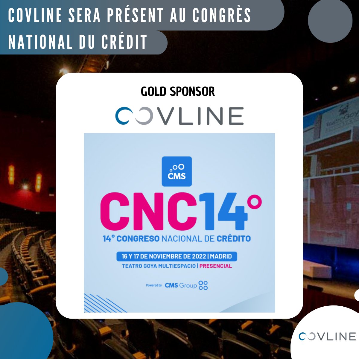 [Evénement partenaire]

Nous vous donnons rendez-vous au 14ème Congrès National du Crédit organisé par CMS Group Europe, un événement de référence pour l’industrie du crédit en Espagne auquel nous participons en tant que Gold Sponsor.

info :lnkd.in/dmUqcd4h
<a href="/ricardoorosa/">Ricardo Orosa</a>