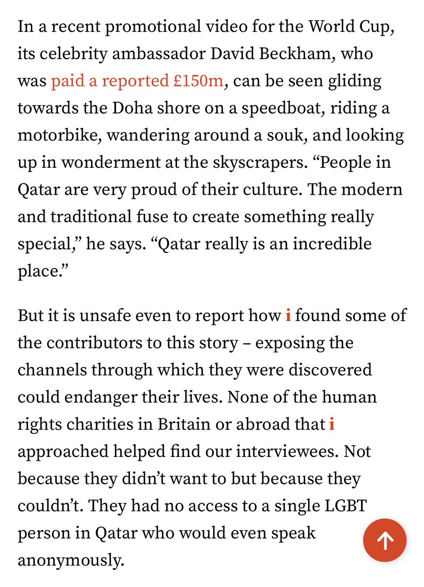 What Qatari World Cup officials - and celebrity ambassadors like David Beckham - say v. the reality facing LGBT people. inews.co.uk/news/qatar-off…
