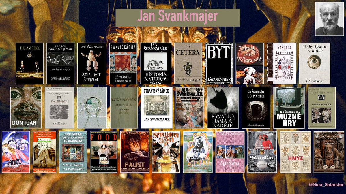 Nina_Salander's tweet photo. Jan Švankmajer filmography through time
#CzechCinema #CzechAnimation #Surrealism #Animation #StopMotion #Alice #Faust #DimensionsOfDialogue https://t.co/Yd6hczltxm