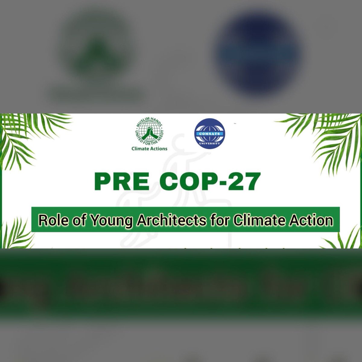 mhclimateaction's tweet photo. Role of Young Architects for Climate Actions
M Ubaid Hanif Architect and founder of Sculpt visiting faculty Ast prof, Afzal Ebrahim Environmental Architect, Arisha Mukthar from the faculty of Comsats attended the #PRECOP27 discussion in collaboration with #muslimhands. https://t.co/SB2sXRevbw