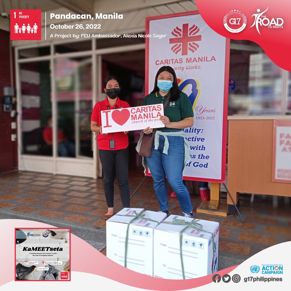 g17philippines's tweet photo. 𝐭𝐡𝐞 𝐫𝐢𝐠𝐡𝐭 𝐭𝐨 𝐝𝐢𝐠𝐧𝐢𝐭𝐲 𝐚𝐧𝐝 𝐚 𝐝𝐞𝐜𝐞𝐧𝐭 𝐥𝐢𝐟𝐞." — 𝐍𝐞𝐥𝐬𝐨𝐧 𝐌𝐚𝐧𝐝𝐞𝐥𝐚

We would like to congratulate FEU SDG 1 Ambassador, Alexia Nicole Sager, for the successful event: KaMEETseta, which took place last October. https://t.co/bb83SvDRTd