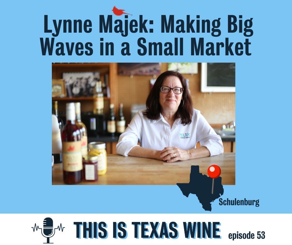 Lynne Majek @majekvineyard believes in hospitality and providing damn good glasses of wine. 🍷 Listen to find out how she's serving it up in Schulenburg. 📷️: Manda Levy Plus, AVA developments, a big winery sale, oppty to buy #txwine and more! 🎧️ 🎤 ✨ Cheers y'all!
