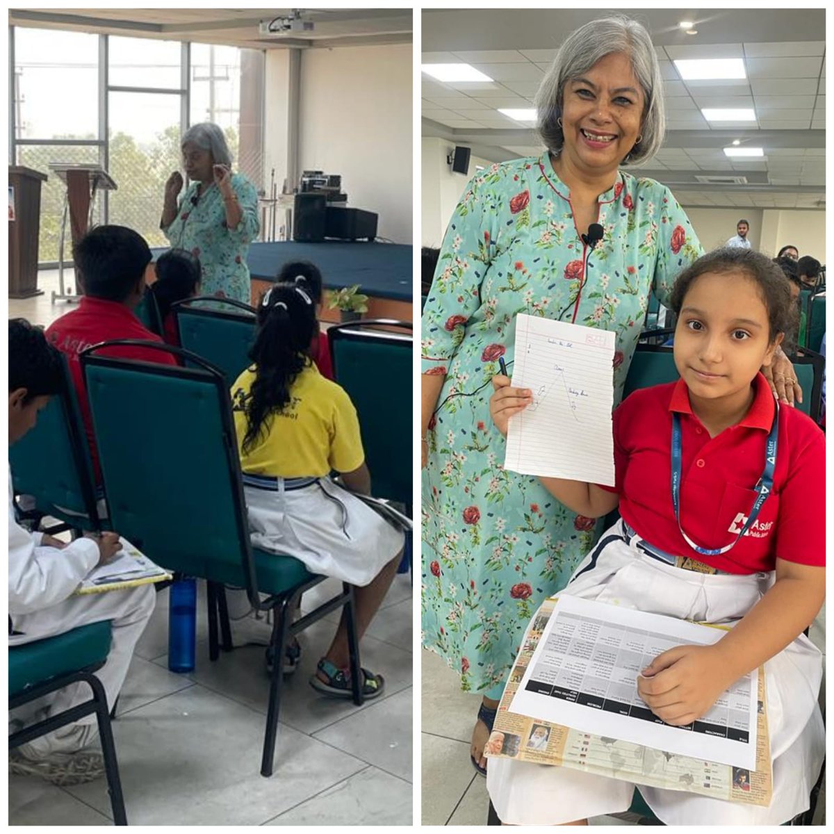 sutapabsu20's tweet image. CREATIVE WRITING WORKSHOP at Aster Public School Knowledge Park It was such great fun. Thank you Principal Sangeeta Banerji, Shruti Ma&apos;am and Manju Ma&apos;am for this wonderful opportunity. #creativity #childrenwriting #workshop2022 #schoollife #writingstories