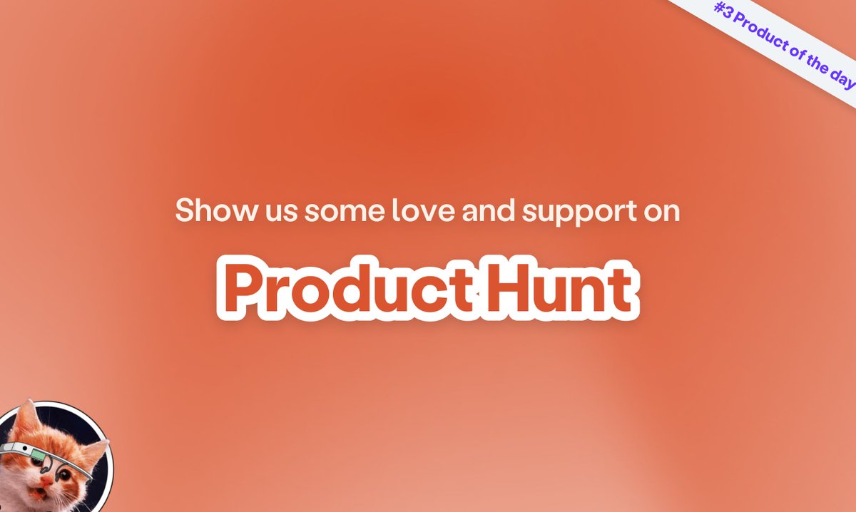 ThursdayByTS's tweet photo. We’re live on Product Hunt, Show us some love and support!
https://t.co/CdOvi54yHl https://t.co/k2vH9lHxDy