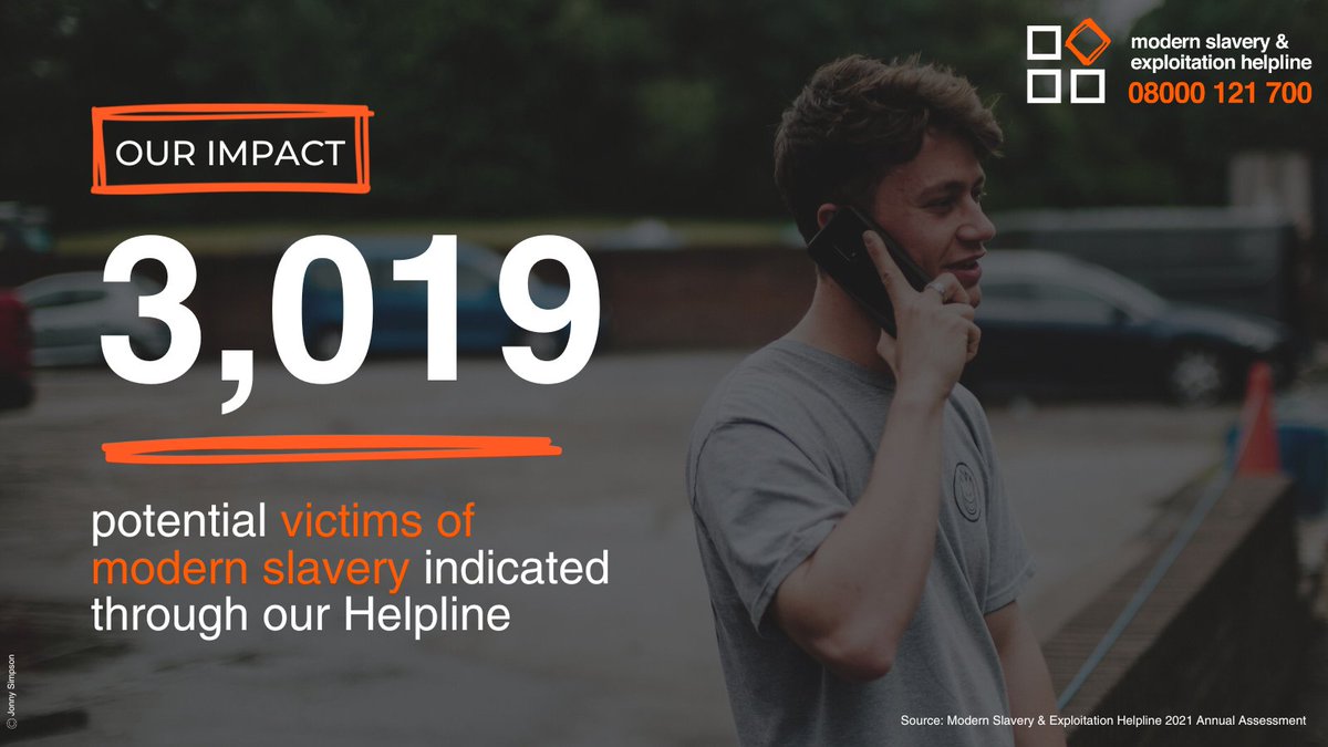 Thanks to the tremendous collaboration of our partners, the police &amp; others, more than 3,000 potential victims were indicated through contacts to our Helpline in 2021. Read our impact report, featuring the remarkable stories of individuals we supported: bit.ly/3NkKvzY