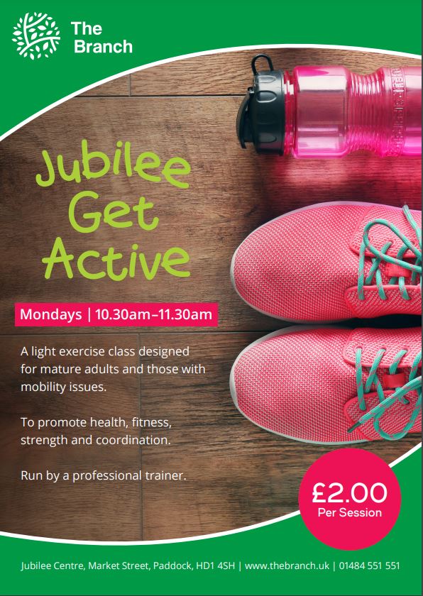Come along to our Get Active class on Monday 10.30-11.30! A light exercise class designed for mature adults and those with mobility issues...