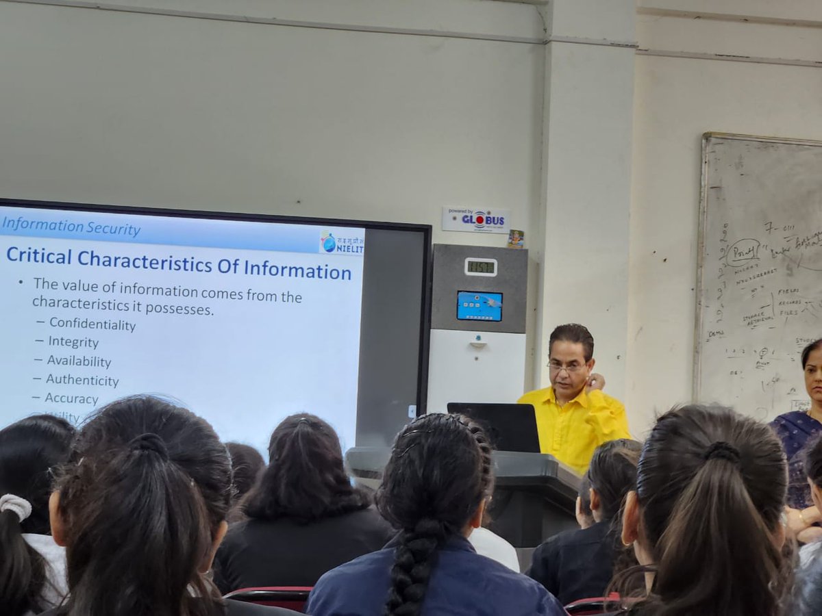 JAM_NIELIT's tweet image. A one-day workshop on&quot;Cyber Security &amp;amp; Awareness&quot; was organized at Govt. Women College, Jammu today. It introduced participants to the #FundamentalsofCyberSecurity. Latest #cyberthreats, #cyberchallenges &amp;amp; Security measures were discussed.