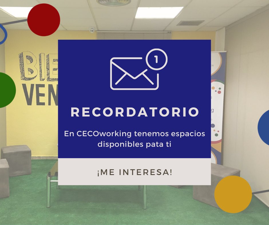 CECOWorking's tweet photo. 🟢🔴Si lo que estás buscando es una sala de reuniones, coworking o despacho en pleno centro, en #CECOworking tenemos lo que necesitas🟡🔵
📲 Para consultar los espacios, llámanos al 675 045 062
💻https://t.co/IIG7ZNFLEN
#CECOworking #coworking #coworkers #espacioenCórdoba https://t.co/C23Tgui4A9