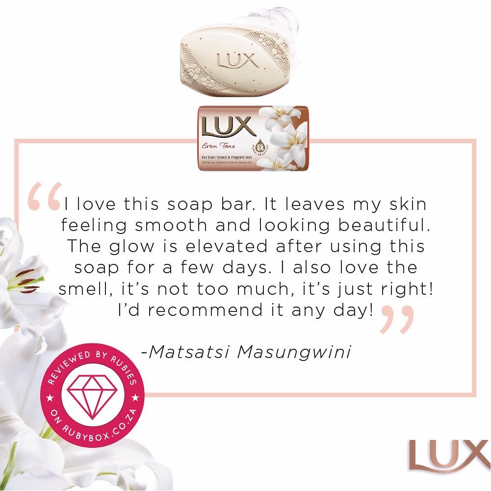 rubybox_beauty's tweet photo. Who doesn’t love a luxury product that you can use every day without it putting a strain on your budget? 💰 LUX Even-Tone beauty bars has our rubies votes! 💗 
Read more: https://t.co/ectkX14311
#rubyboxLUX #LUXeventone #GlowUnapologetically #MyBeautyMyStrength https://t.co/ERSNmFcLbM