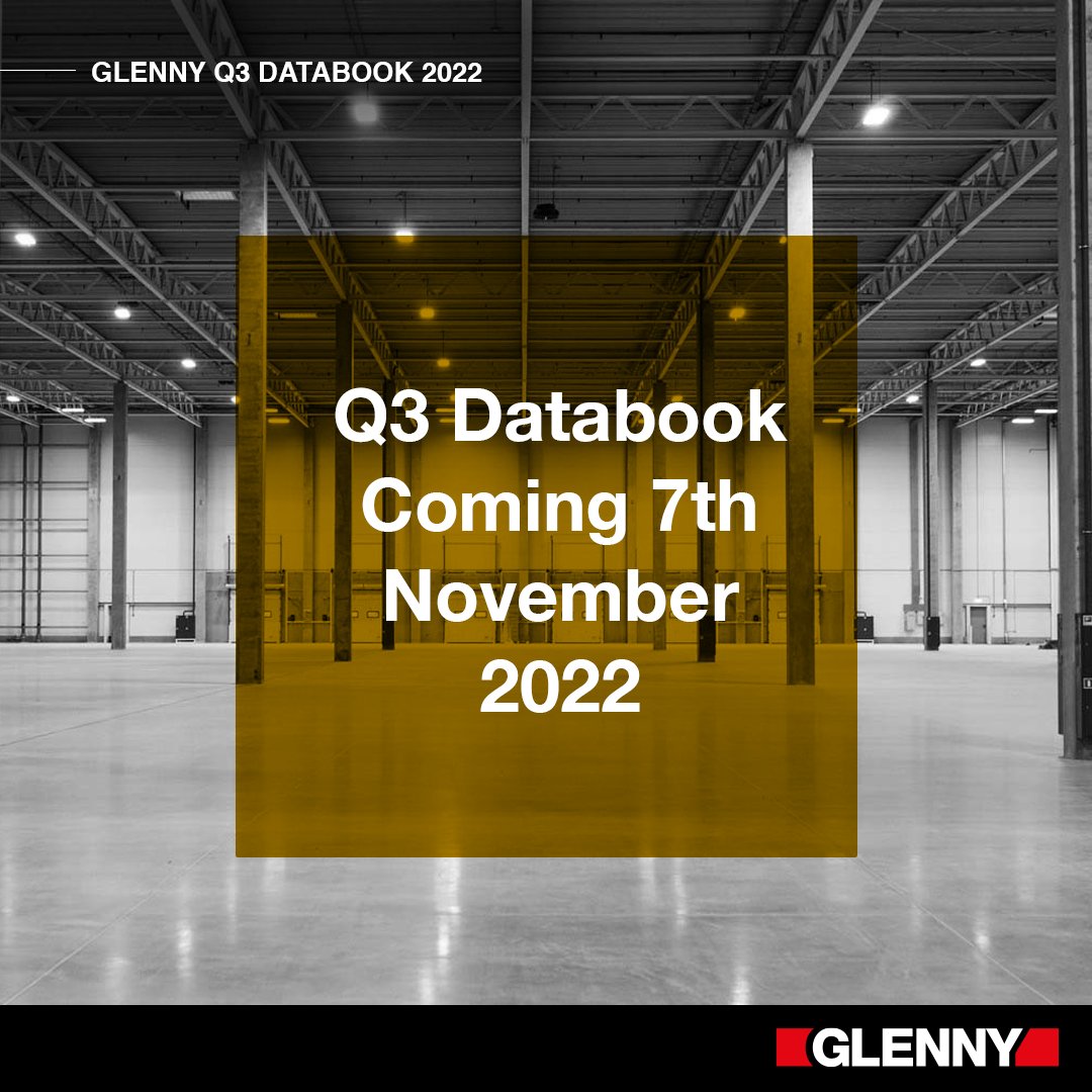 Our latest Databook covering market activity up to Q3 2022 will be released on Monday 7th November.

Stay tuned for more information on our latest commercial property insights.

bit.ly/GlennyQ3DBPR