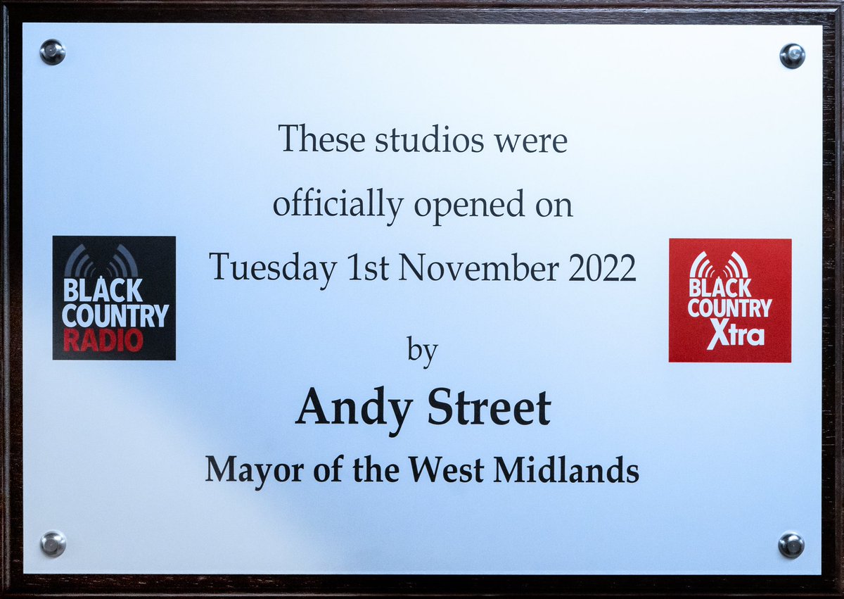 It was a pleasure to welcome guests to our home and amazing to welcome two mayors, councillors, dignitaries and listeners to see the plaque being unveiled.

It was also a pleasure to renew our commitment to #ProperLocalRadio, made in the Black Country.
