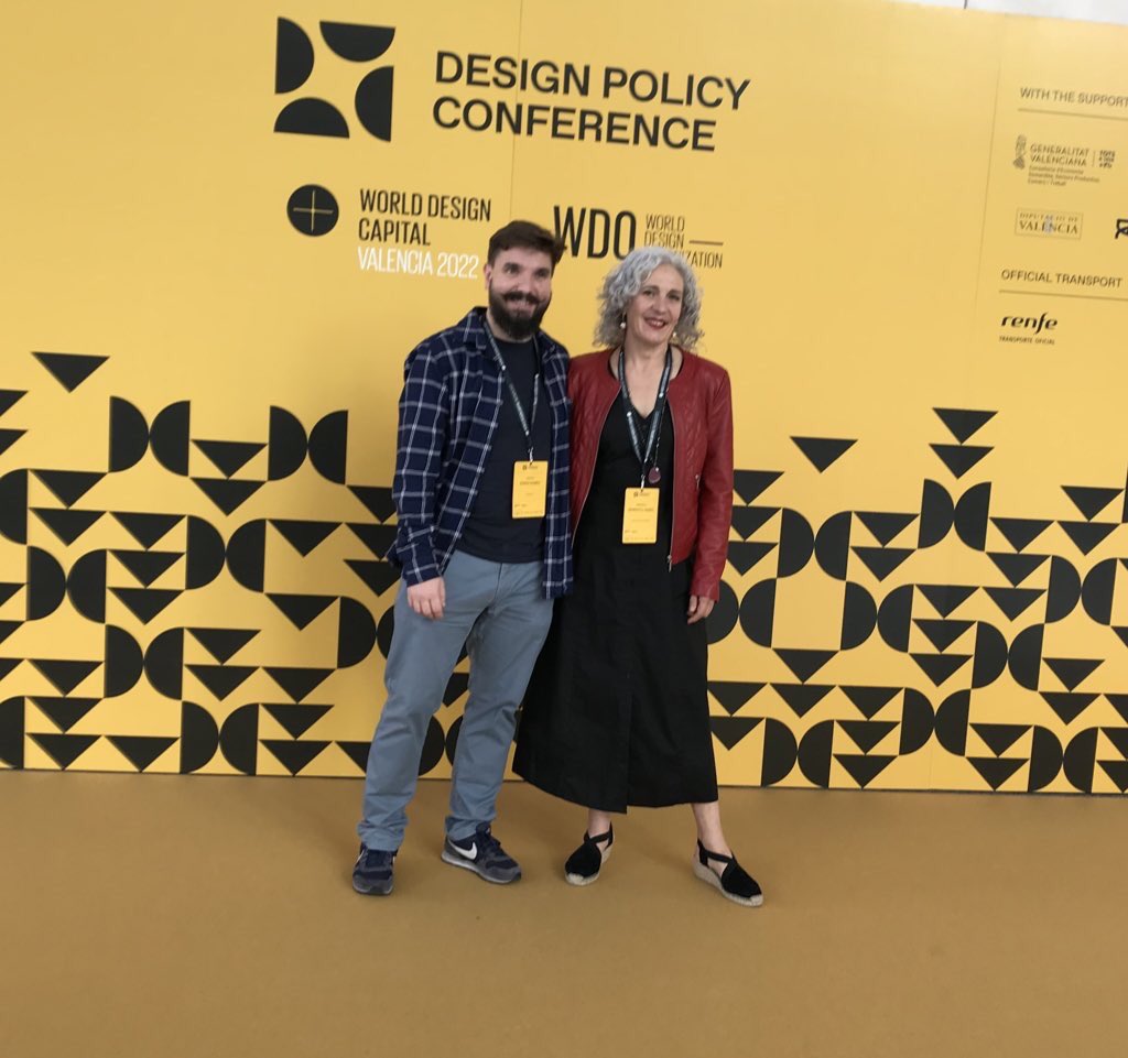 idarte_gasteiz's tweet image. Los representantes de IDarte, Monica Serentill y @brjsobas, en la #DesignPolicyConference en Valencia. #basqueDesign #DesignUniversity