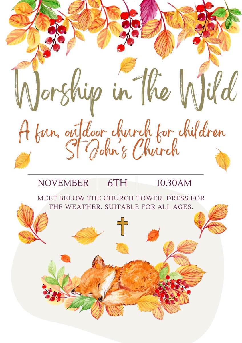 While our Eucharist service is happening inside on Sunday at 10.30, our children will be enjoying some Worship in the Wild! This fun outdoor service encourages the children to have an adventure in our churchyard. All ages welcome! #penistone
