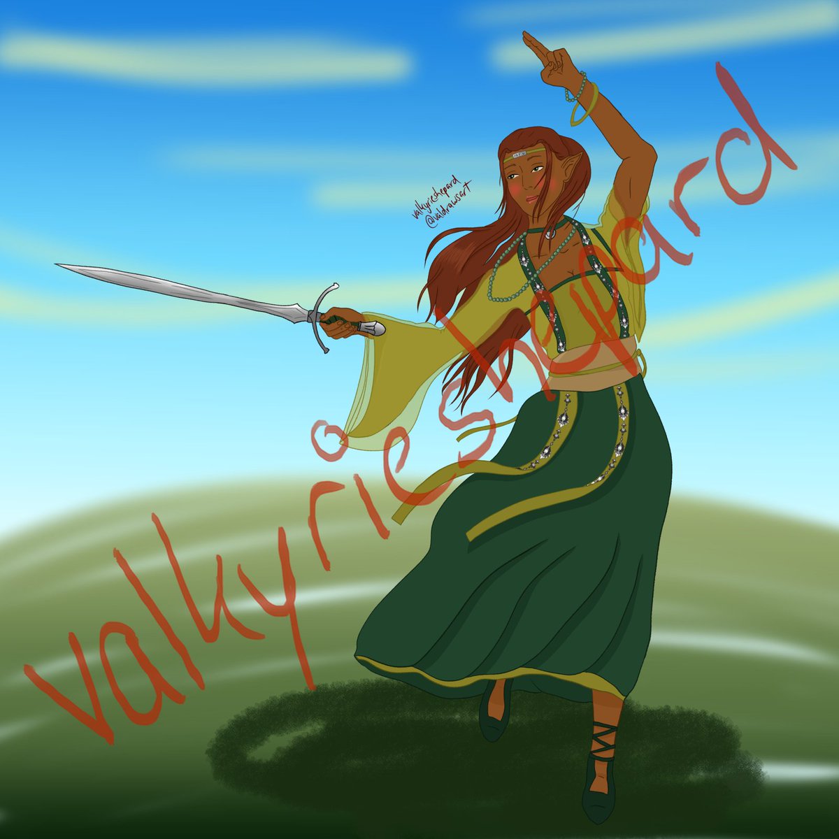 valkyrieshepard's tweet image. Would anyone be interested in an adopt? Name is Bai, would come with this piece of artwork. Taking offers! 

#adoptable #dndadoptable