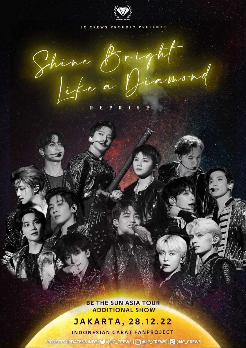[IC CREW PRESENT]

Be The Sun Additional Show in Jakarta Fanproject : Shine Bright Like a Diamond Reprise

Info Fanproject TBA