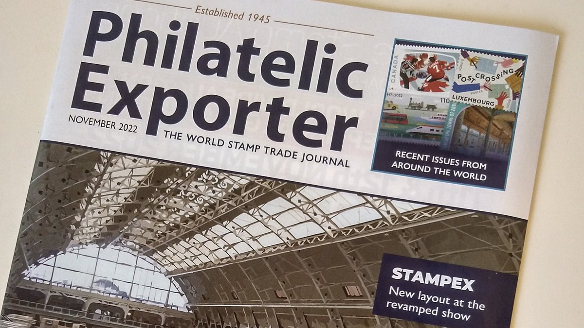 PhilatelicEx's tweet photo. The November edition of Philatelic Exporter has now been published and includes a review of Stampex. https://t.co/oMkRPKs1ar @ptsandstampex #philately https://t.co/K1BebRf7zq