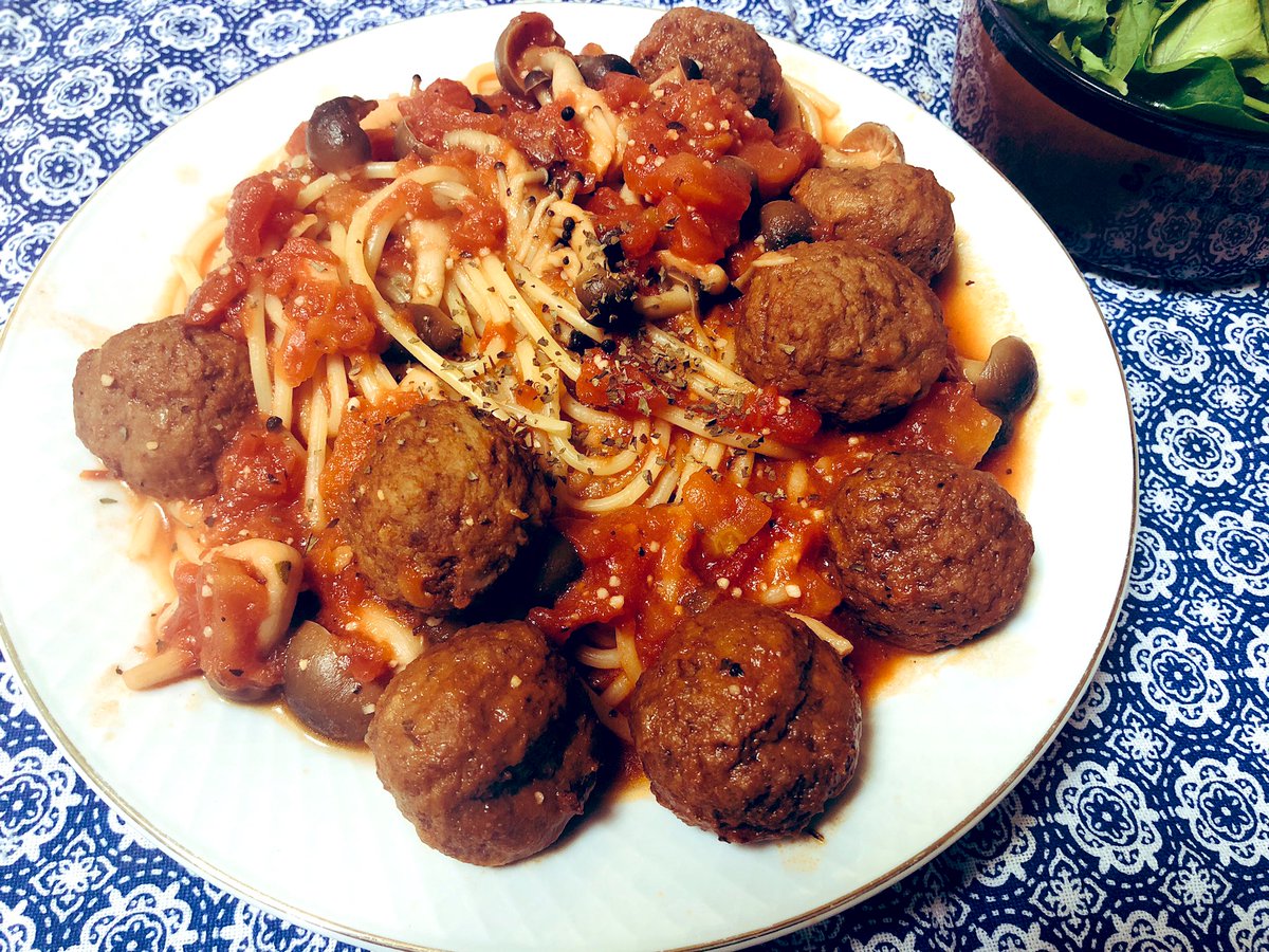 m1ya2_'s tweet photo. ミートボールパスタ https://t.co/WmbiERcvub