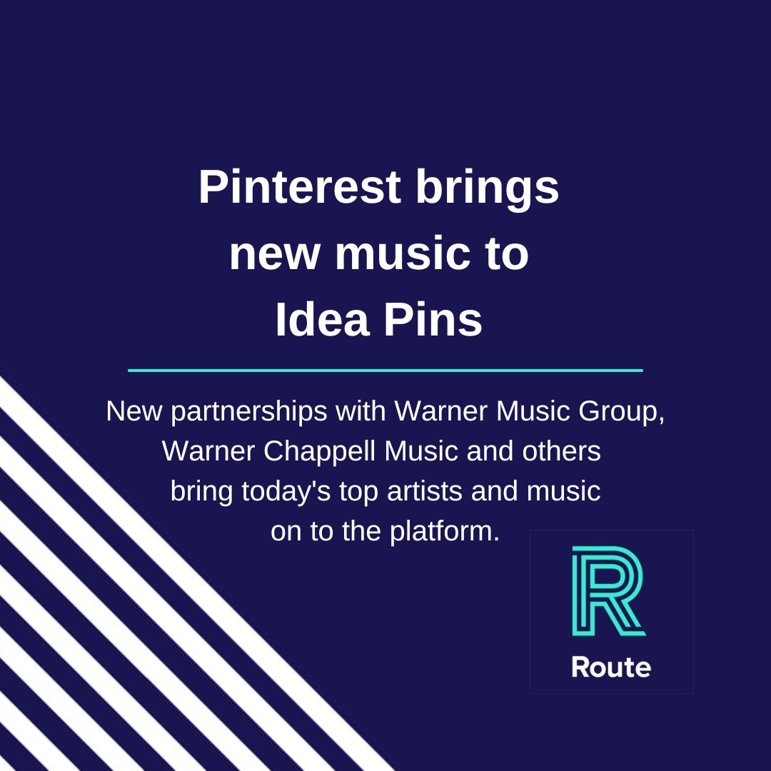 Pinterest | Idea Pins🎶

Pinterest has given its users a new way to elevate its TikTok rival ‘Idea Pins’ by partnering with Warner Music Group, Warner Chappell Music, Merlin, and BMG to get licensed music.

#Pinterest #SocialMedia #DigitalAdvertising