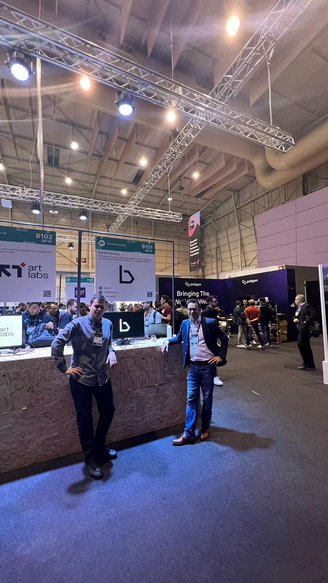 B.A.M Blockchain NFT Ticketing (@bamticketing) on Twitter photo In case you missed us at <a href="/WebSummit/">Web Summit</a> yesterday, there is another chance today:
Our CEO, Georg Müller, will be pitching today from 15:30 on at the Austria booth, E 417, Pavilion 4!
It will be short and crisp, so don't be late! 😎
#websummit #startup #blockchain #nftticketing In case you missed us at <a href="/WebSummit/">Web Summit</a> yesterday, there is another chance today:
Our CEO, Georg Müller, will be pitching today from 15:30 on at the Austria booth, E 417, Pavilion 4!
It will be short and crisp, so don't be late! 😎
#websummit #startup #blockchain #nftticketing