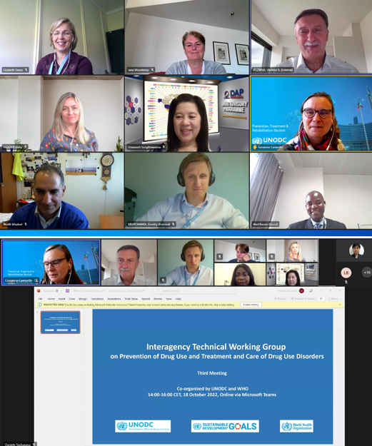 UNODC_PTRS's tweet photo. .@UNODC_PTRS together with @WHO's Alcohol, Drugs and Addictive Behaviour Unit organized the third Meeting of Interagency Technical Working Group #ITWG on #Prevention &amp; #Treatment of #Drug Use and Drug Use Disorders with more than 20 participants

🙏 for the continuing exchange! https://t.co/NHZ0MGmUgt