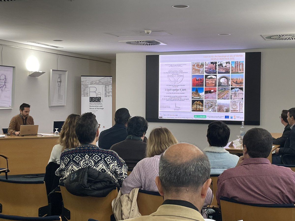 Tad3Lab's tweet image. Empiezan las conferencias de los investigadores de @EPCC_Unex en Reuso 2022 Oporto. En primer lugar el proyecto de investigación PROMOVILITY con Jorge Ramos egresado y PCI  @AlumniUEx @jtorreci 👏👏👏👏 haciendo Extremadura @MeridaCiudad