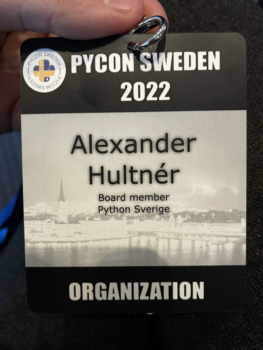 At PyCon Sweden today! If you’re here don’t hesitate to chat me up 😊