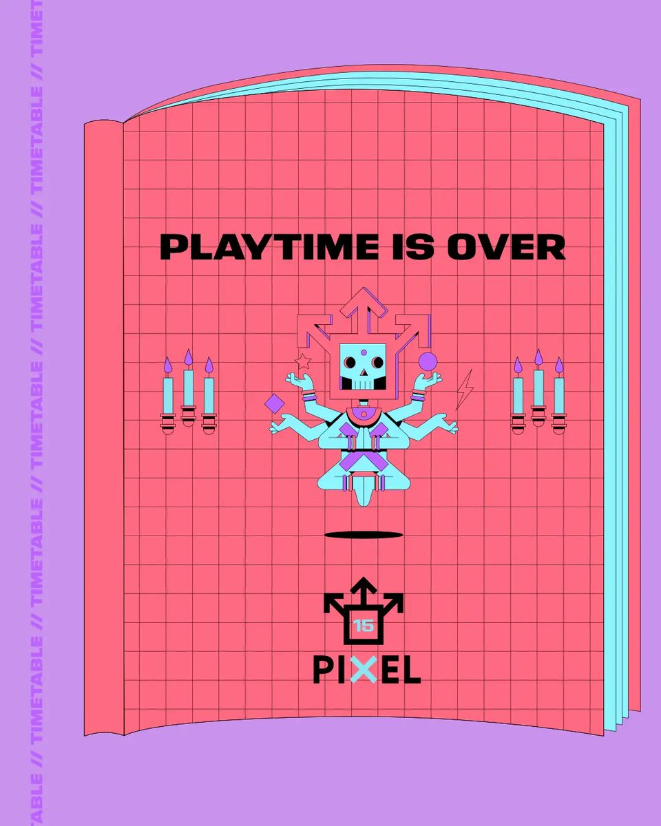 PixelVienna's tweet photo. PLAYTIME IS OVER!⚡ Kicking off this year's #PIXELvienna with our #Animation Festival today &amp; continuing tomorrow morning with amazing talks 🤩 Free entry but limited seats! Looking forward seeing u LIVE again 🥳 #PIXEL15 #2d #3d #vfx #cg #illistration #motiondesign #design #art https://t.co/xrWyVGNkL0