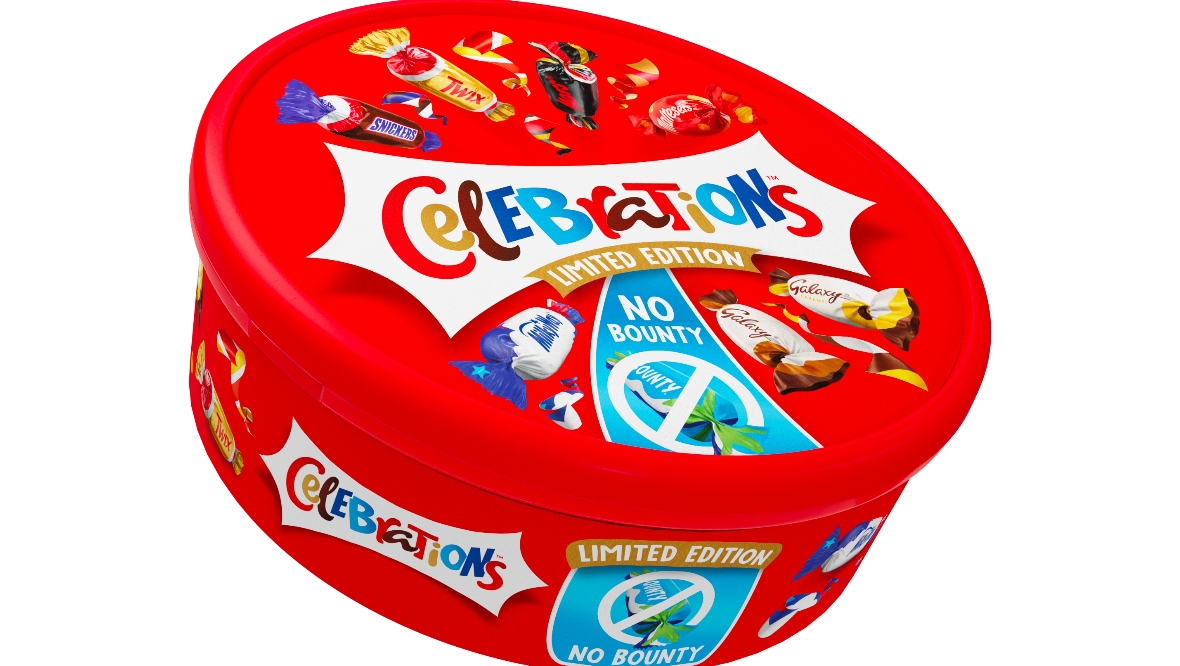 OfficialPLT's tweet photo. Bounty bars are being removed from Celebrations chocolate tubs 😱 https://t.co/HZ0WSvIvb1