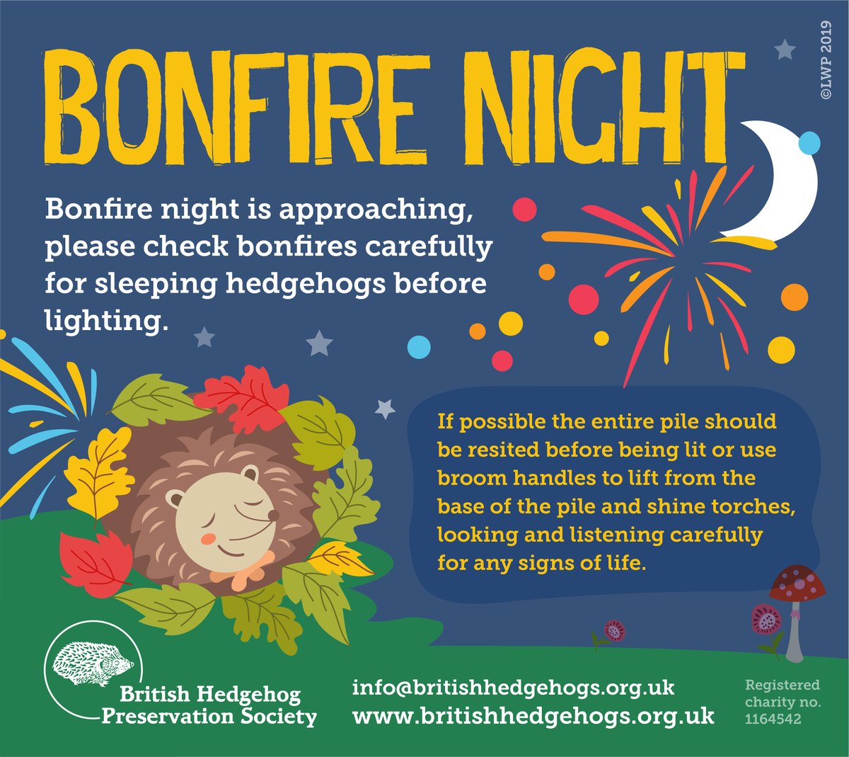 Please #rememberhedgehogs this #BonfireNight