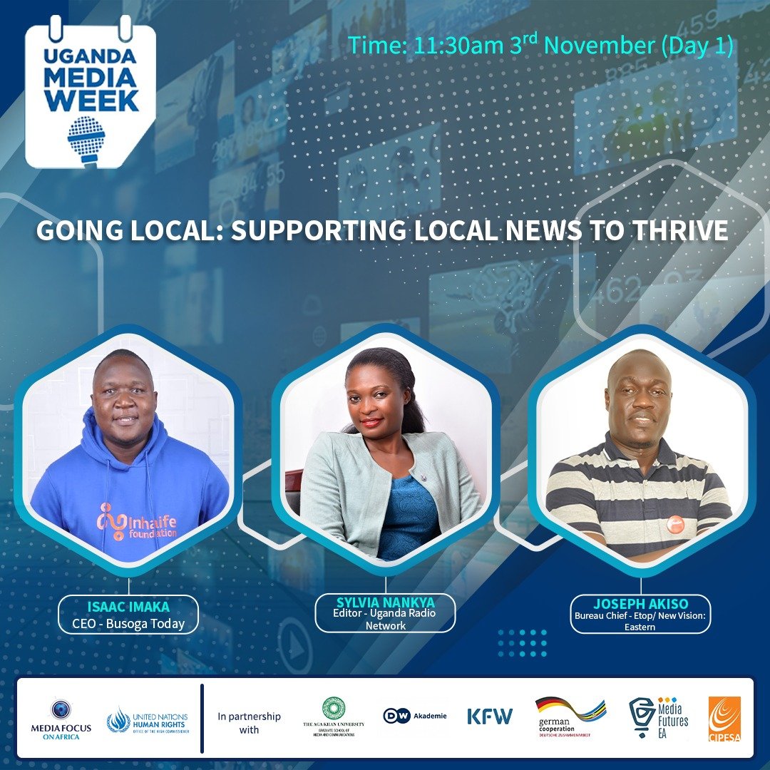 The discussion on how to support local news to thrive is on. 

 #MediaWeek2022
#UgandaMediaWeek2022
#MediaMattersUg 
#journalism