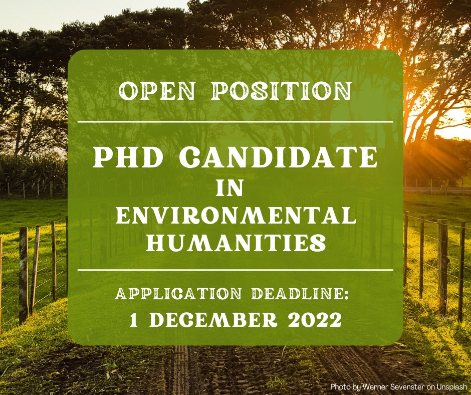 CarsonCenter's tweet photo. The RCC has an open position for a doctoral candidate in environmental humanities. The position will start on 1 April 2023 and it runs initially through 31 March 2026. 

See the full call on our website under 'Jobs': https://t.co/730XpWIYra

#EnvHum #Job #PhDposition #research https://t.co/OigZI8iUVt