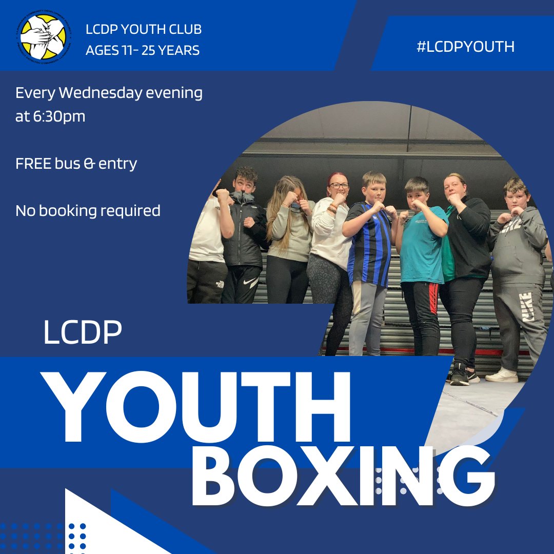 LCDP Youth Club provide boxing sessions every Wednesday evening at Welsh Warriors ABC in Bridgend.

Sessions are FREE for young people aged 11-25 years old. The bus leaves Llanharan Drop In Centre at 6:30 pm and returns at 9 pm. 

#lcdpyouth #lcdpboxing #lcdp #youngminds
