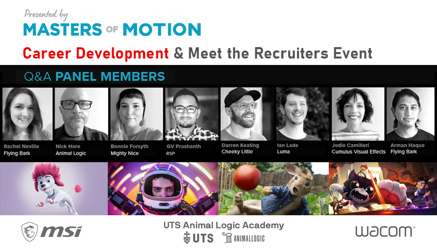 NEXT WEEK 💥 Animation, CG &amp; VFX Career Development &amp; Meet the Recruiters Night 🔥 See more info at Register : mastersofmotion.com.au/career-dev-eve…
Register Now Limited spots available!