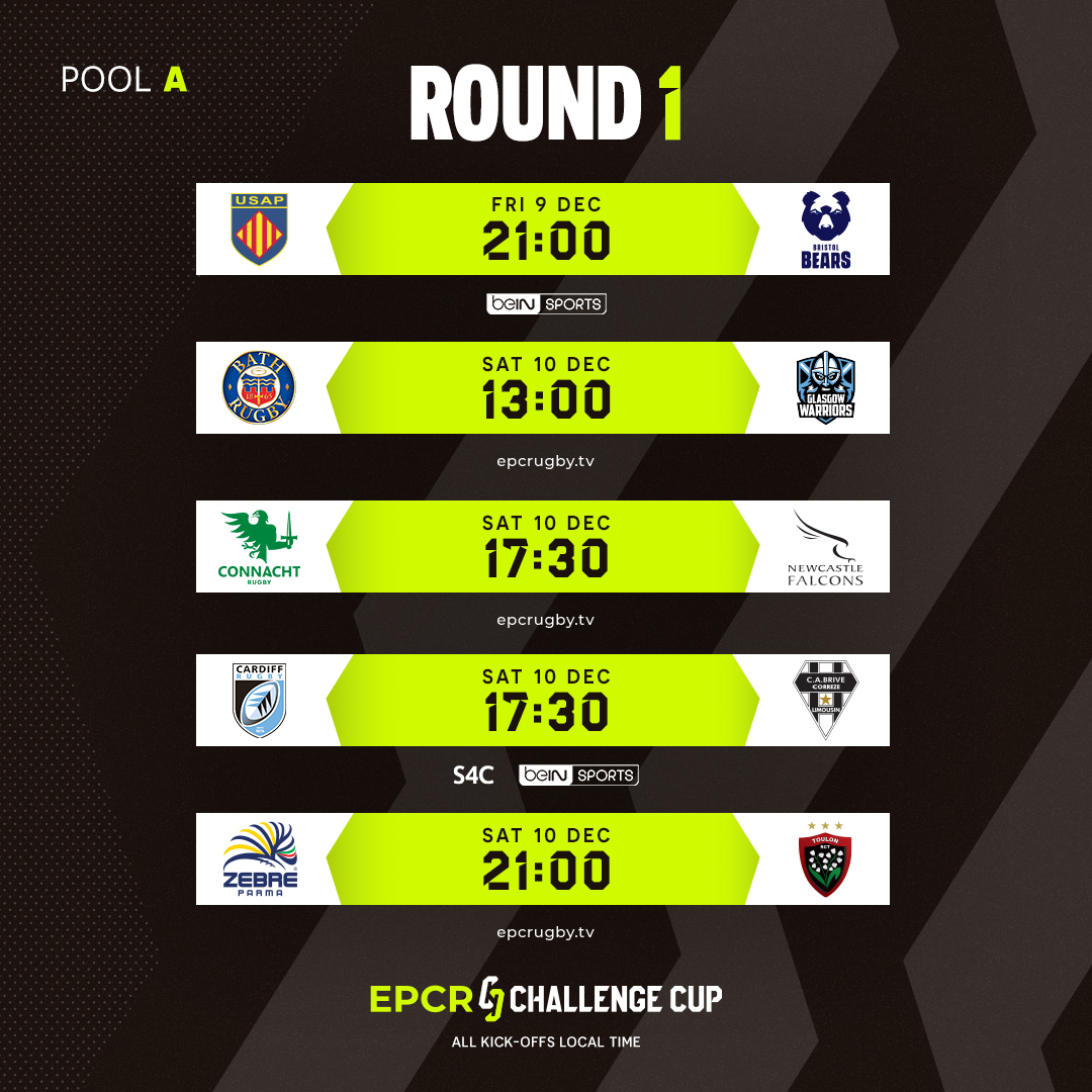 EPCR Challenge Cup on Twitter "🚨 FIXTURES ADJUSTMENT 🚨 Check out the full revised 