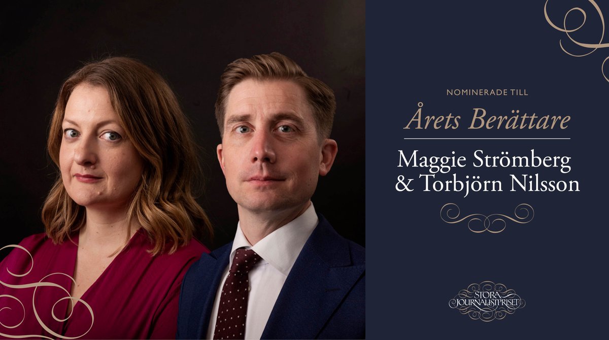 Nominerade till Årets Berättare:
@Maggiestromb och <a href="/TorbjornNilsso/">Torbjörn Nilsson</a> 
Artikelserien om politikerna som tog Sverige in i Nato, Svenska Dagbladet
"Med särpräglat berättande, skänker de nerv och liv åt politiska beslut, och ger oss tillträde till rummen där historien skrivs."