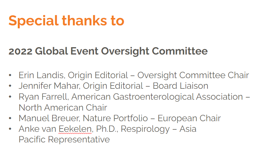 mcdevimm's tweet image. #ISMTEGlobal 2022 is a wrap! Thank you to the organizers, @ISMTE staff, speakers, and sponsors @EditorialOrigin and @digitalsci for a fantastic week of informative and engaging sessions. 🎉👏#ScholarlyPublishing #PeerReview #EditorialOffice