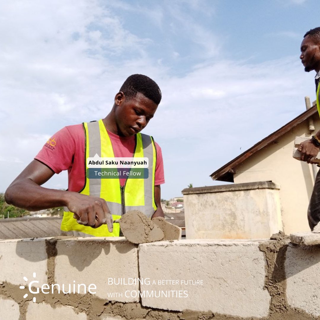 genuineproject_'s tweet photo. The FOUNDATION of The Genuine Project is collaboration. Pictured here, students in the Genuine Technical Fellowship Program collaborate with skilled artisans and local volunteers to continue the foundation works of the public toilet facility project. 

#WASH #NonProfit https://t.co/sFGV4mnWv0