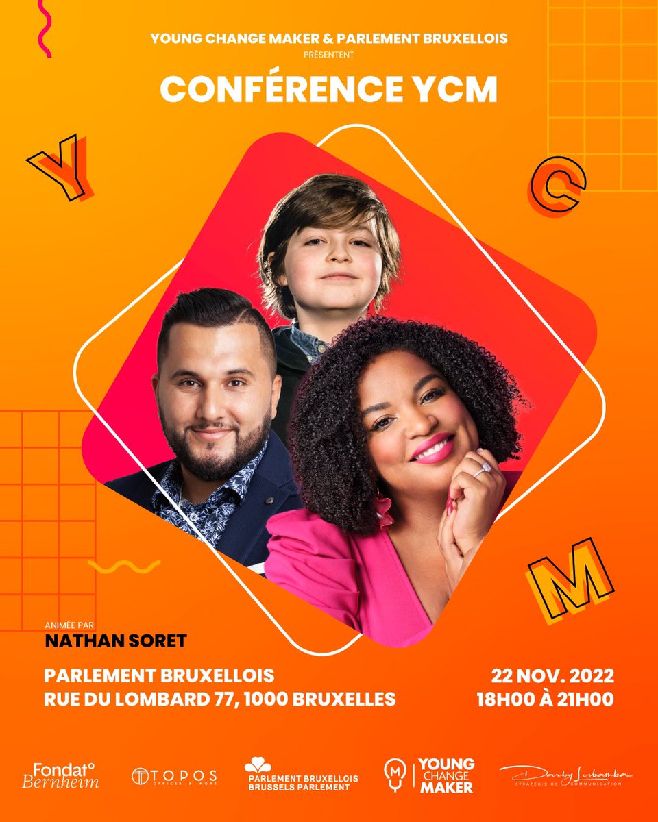 YChangeMaker's tweet image. Rdv le 22 pour la nouvelle conférence Young Change Maker dans l’hémicycle du Parlement bruxellois!  😎💡
Inscription : eventbrite.fr/e/billets-conf…