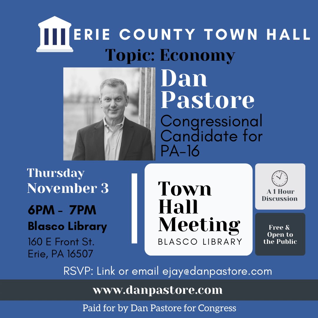 DanPastorePA's tweet photo. Today in Erie. See you there! https://t.co/iIC9FbwV78