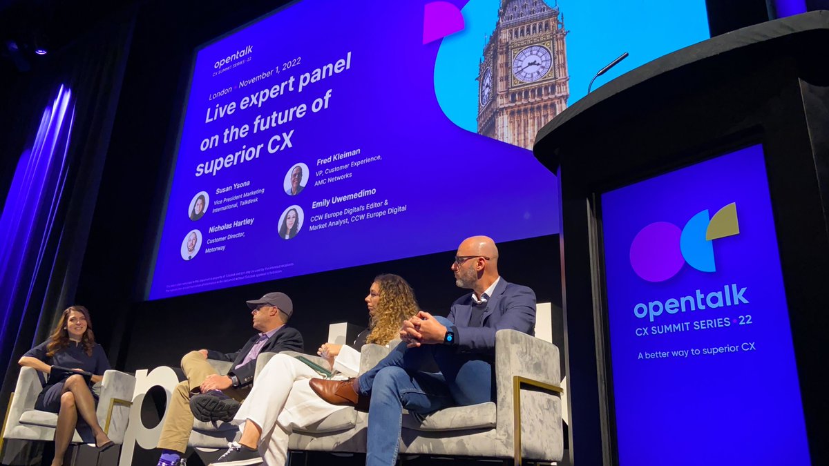 MarkVickery72's tweet photo. Great event with our customers and partners at #Opentalk22 London for keynotes around #AI infused #CXstrategy https://t.co/vKdXftQnsS
